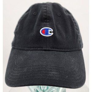 Champion Hat Baseball Cap Adjustable Strap Back Black Ball Cap‎ Adults Athletic